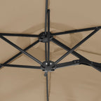 Doppel-Sonnenschirm Taupe 316x145 cm