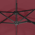 Doppel-Sonnenschirm Bordeauxrot 316x145 cm
