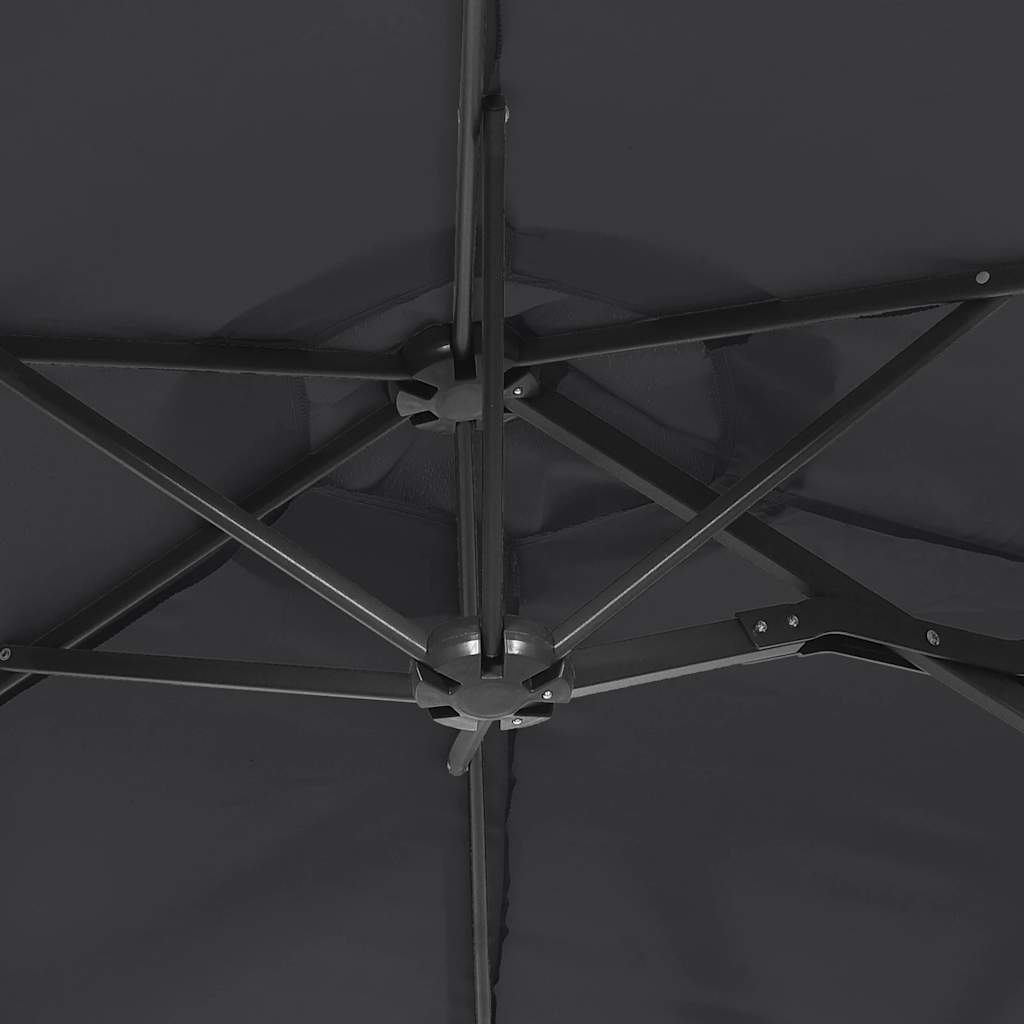Doppel-Sonnenschirm Schwarz 316x145 cm