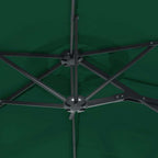 Doppel-Sonnenschirm mit LED-Leuchten 316x145 cm