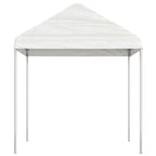 Pavillon mit Dach Weiß 4,46x2,28x2,69 m Polyethylen