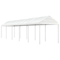 Pavillon mit Dach Weiß 11,15x2,28x2,69 m Polyethylen