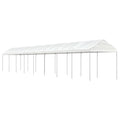 Pavillon mit Dach Weiß 17,84x2,28x2,69 m Polyethylen