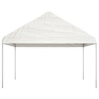 Pavillon mit Dach Weiß 15,61x4,08x3,22 m Polyethylen
