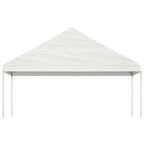 Pavillon mit Dach Weiß 8,92x5,88x3,75 m Polyethylen