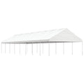 Pavillon mit Dach Weiß 17,84x5,88x3,75 m Polyethylen