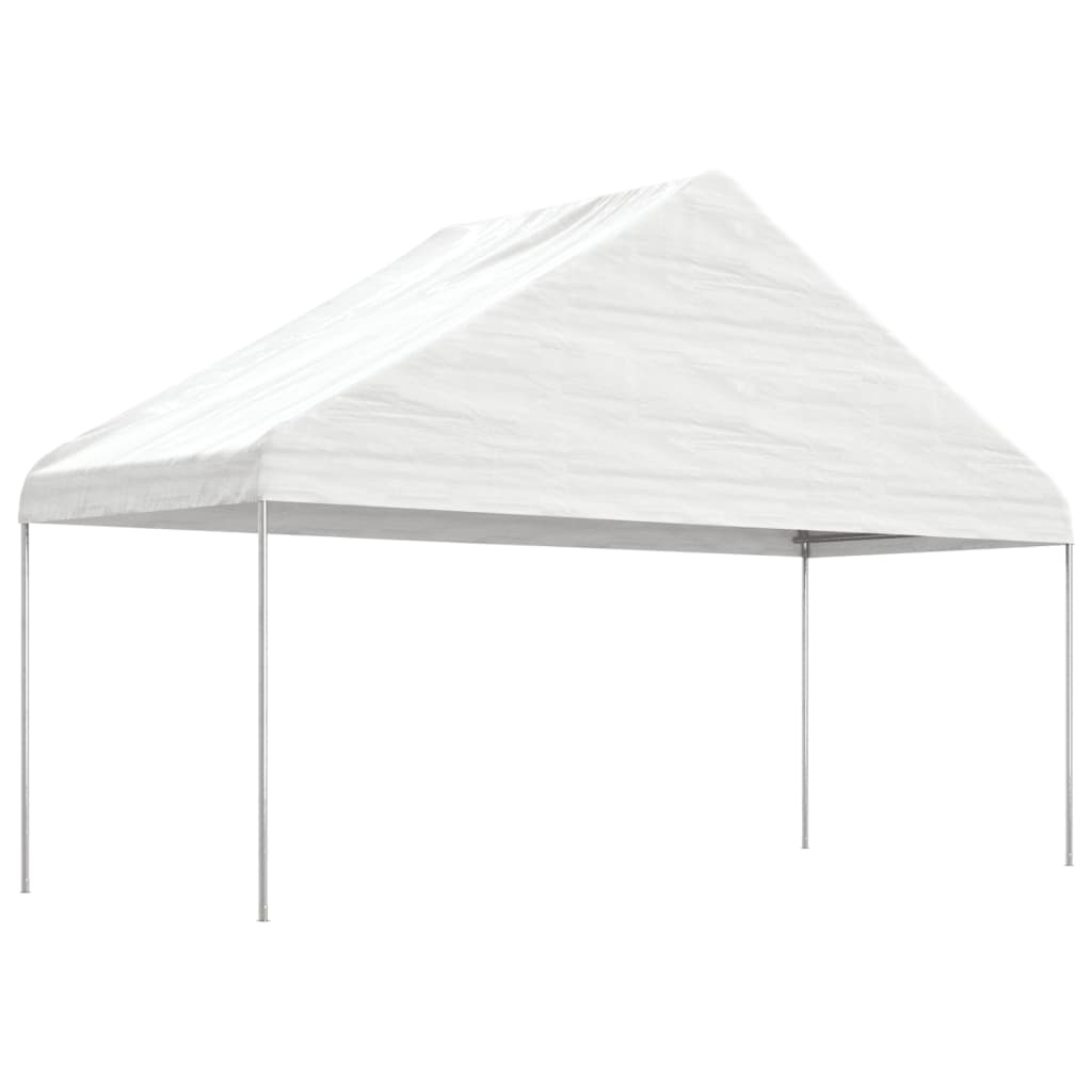Pavillon mit Dach Weiß 17,84x5,88x3,75 m Polyethylen