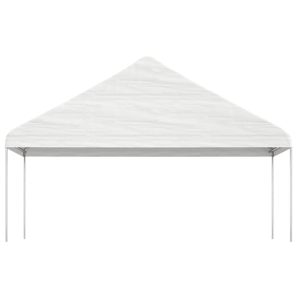 Pavillon mit Dach Weiß 17,84x5,88x3,75 m Polyethylen