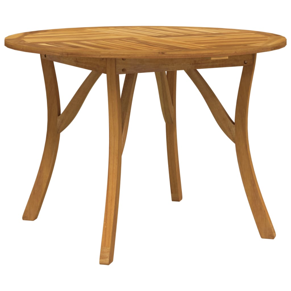 Gartentisch Ø 110 cm Massivholz Akazie