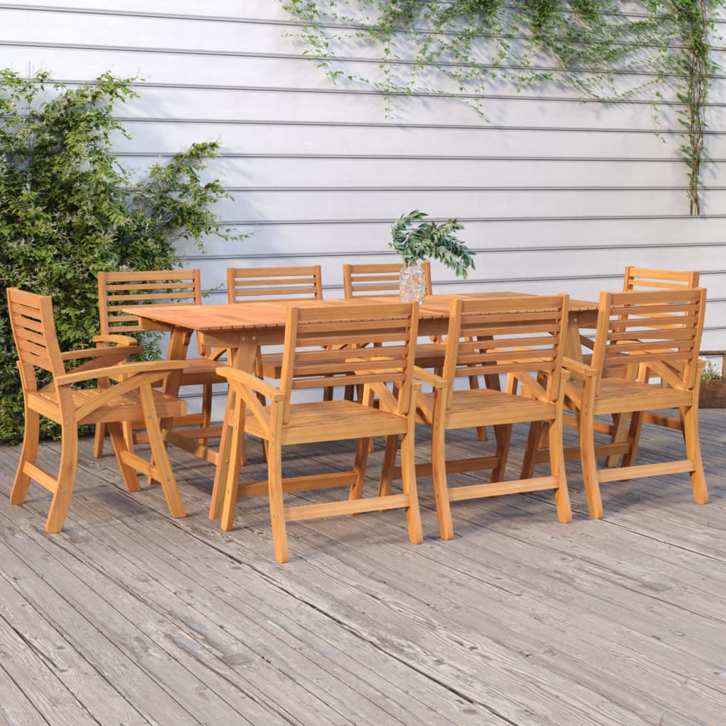 Gartentisch 200x90x75 cm Massivholz Akazie