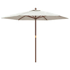 Sonnenschirm mit Holzmast Sandfarben 299x240 cm