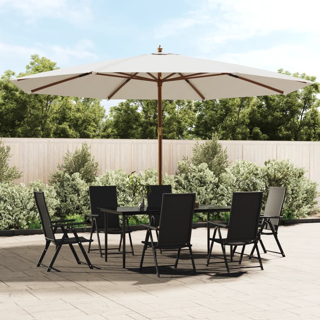Sonnenschirm mit Holzmast 400x273 cm