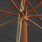 Sonnenschirm mit Holzmast 400x273 cm