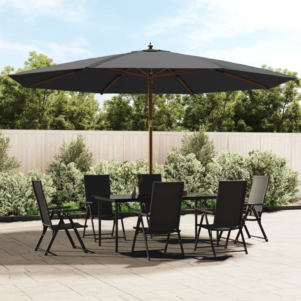 Sonnenschirm mit Holzmast 400x273 cm