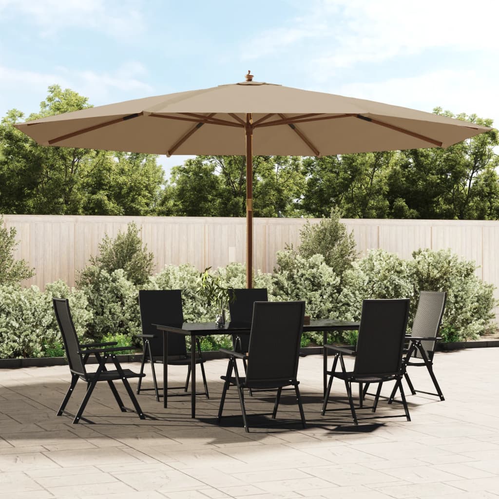 Sonnenschirm mit Holzmast 400x273 cm