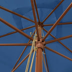 Sonnenschirm mit Holzmast Azurblau 300x300x273 cm