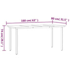 7-tlg. Garten-Essgruppe mit Kissen Beige und Schwarz