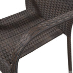 5-tlg. Garten-Essgruppe Braun Poly Rattan