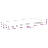 Schreibtischplatte 80x40x2,5 cm Bambus