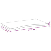 Schreibtischplatte 100x60x4 cm Bambus