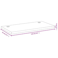 Schreibtischplatte 110x55x4 cm Bambus