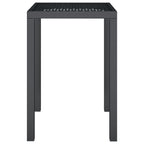 Gartentisch Anthrazit 50x50x72 cm Stahl