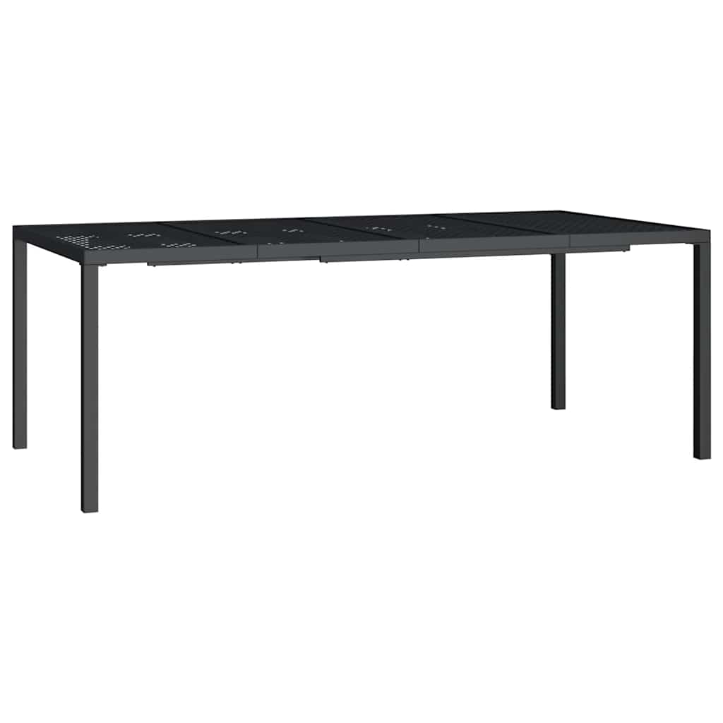Gartentisch Anthrazit 200x100x72 cm Stahl