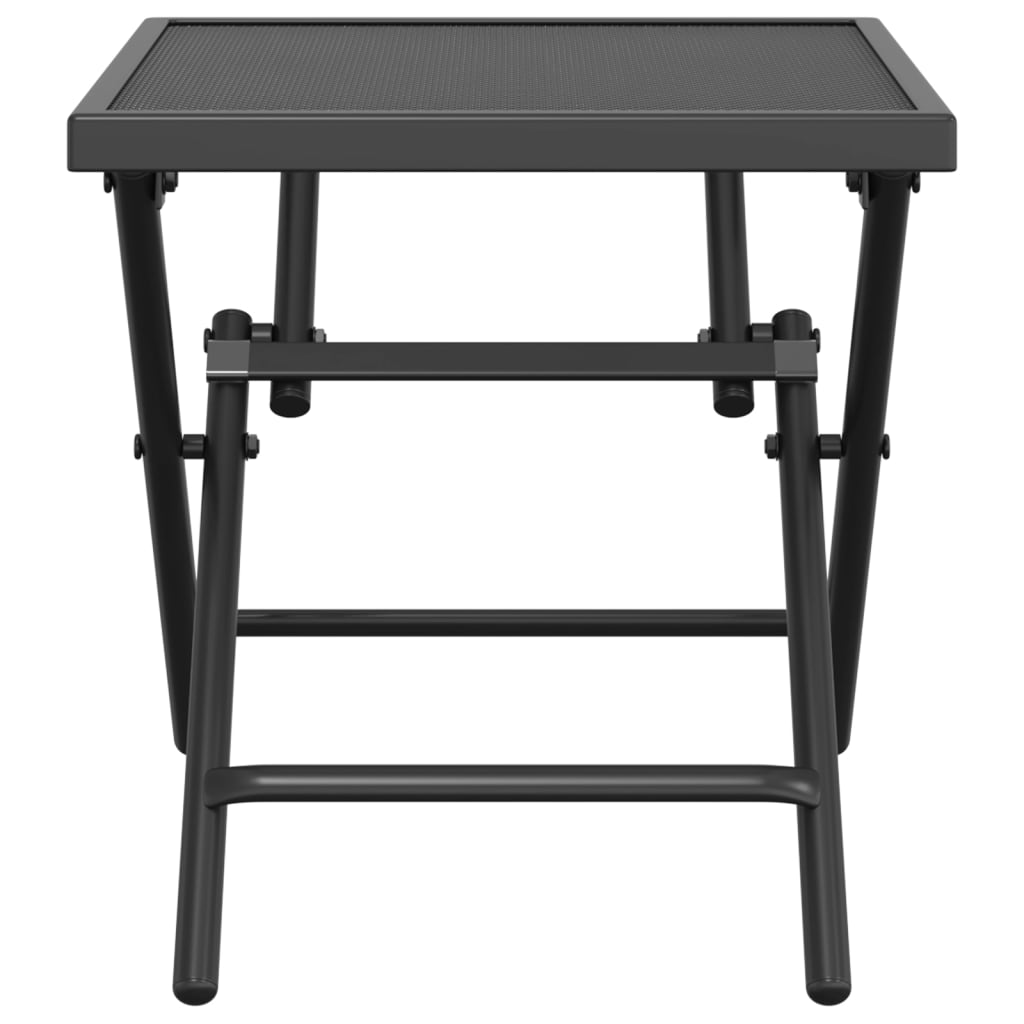 Gartentisch Klappbar Anthrazit 38x38x38 cm Stahlgitter
