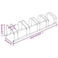 Fahrradständer für 5 Fahrräder Verzinkter Stahl