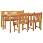 4-tlg. Garten-Essgruppe Massivholz Teak