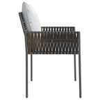 Gartenstühle mit Kissen 2 Stk. Braun 54x61x83 cm Poly Rattan