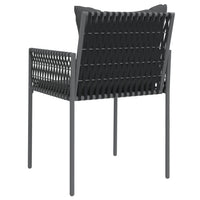 Gartenstühle mit Kissen 2 Stk. Schwarz 54x61x83 cm Poly Rattan