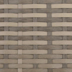 Gartensessel Verstellbar mit Kissen Hellbraun Poly Rattan