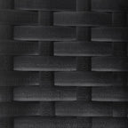 Gartenbank 2-Sitzer Schwarz Poly Rattan