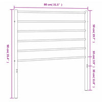 Kopfteil Metall Weiß 75 cm