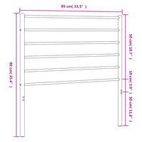 Kopfteil Metall Weiß 80 cm