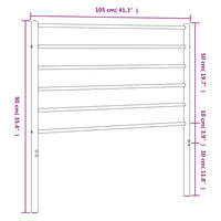 Kopfteil Metall Weiß 100 cm