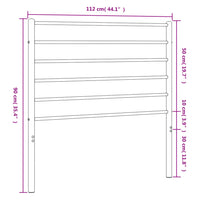 Kopfteil Metall Weiß 107 cm