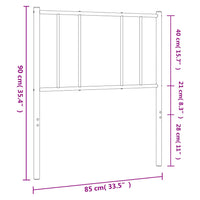 Kopfteil Metall Weiß 80 cm