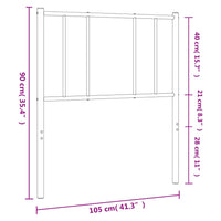 Kopfteil Metall Weiß 100 cm