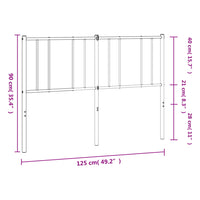 Kopfteil Metall Weiß 120 cm