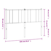 Kopfteil Metall Weiß 160 cm