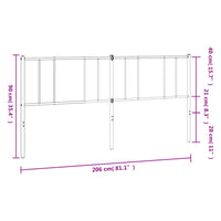 Kopfteil Metall Weiß 200 cm