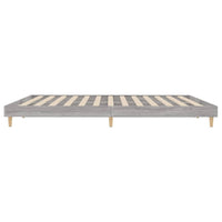 Bettgestell Grau Sonoma 200x200 cm Holzwerkstoff