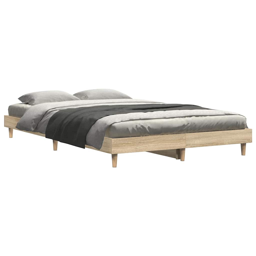 Bettgestell ohne Matratze Sonoma-Eiche 120x200 cm Holzwerkstoff