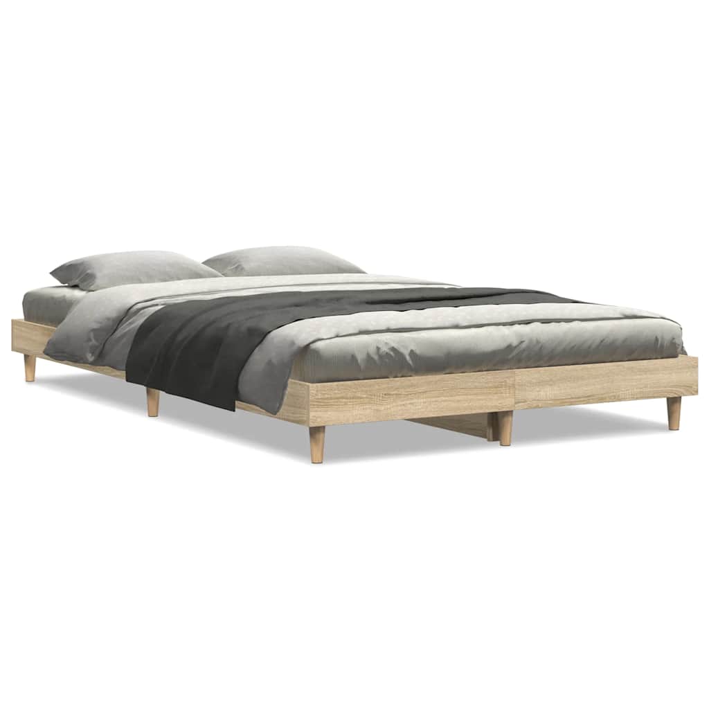 Bettgestell ohne Matratze Sonoma-Eiche 120x200 cm Holzwerkstoff