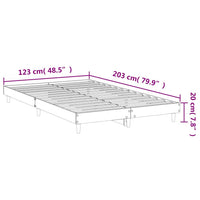 Bettgestell ohne Matratze Räuchereiche 120x200 cm Holzwerkstoff