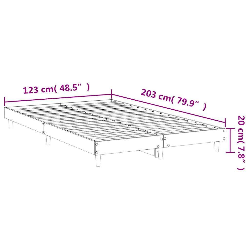 Bettgestell Grau Sonoma 120x200 cm Holzwerkstoff