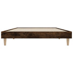Bettgestell ohne Matratze Räuchereiche 100x200 cm Holzwerkstoff