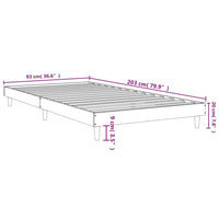 Bettgestell ohne Matratze Braun Eiche 90x200 cm Holzwerkstoff